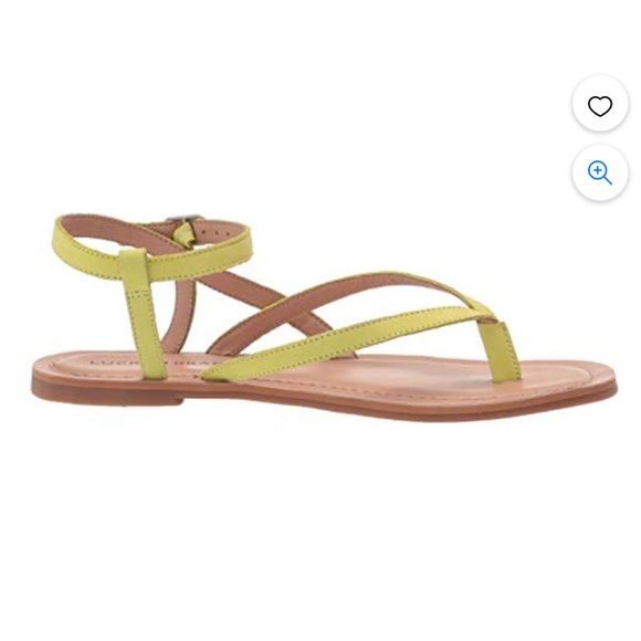 LUCKY BRAND BYLEE LIME LEATHER SANDALS SIZE 7 - Picture 9 of 11